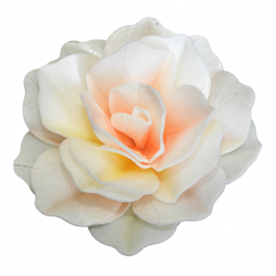 Kwiat waflowy dekoracja tort róża duża różowy